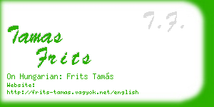 tamas frits business card